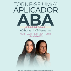 Foto Formação para Aplicadores ABA - Laboratório do Comportamento ®